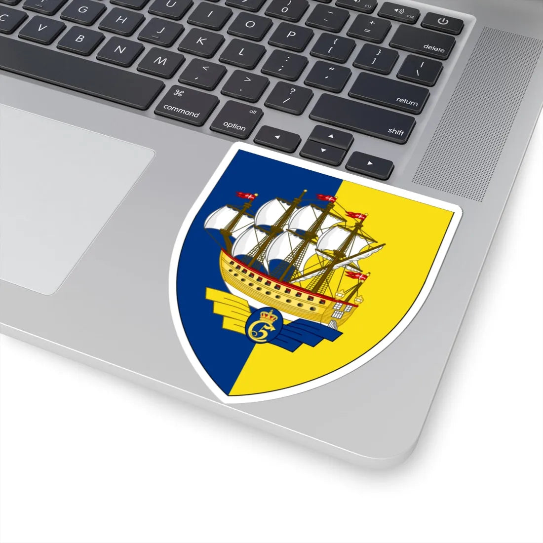 Coat of arms for Marine Regiment (Denmark) (Coat of Arms) STICKER Vinyl Kiss-Cut Decal - The Sticker Space