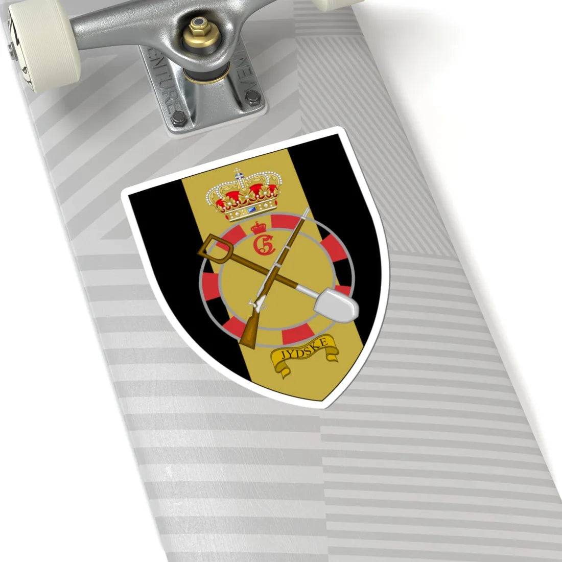 Coat of arms for the Jutlandic Engineer Regiment (Denmark) (Coat of Arms) STICKER Vinyl Kiss-Cut Decal - The Sticker Space