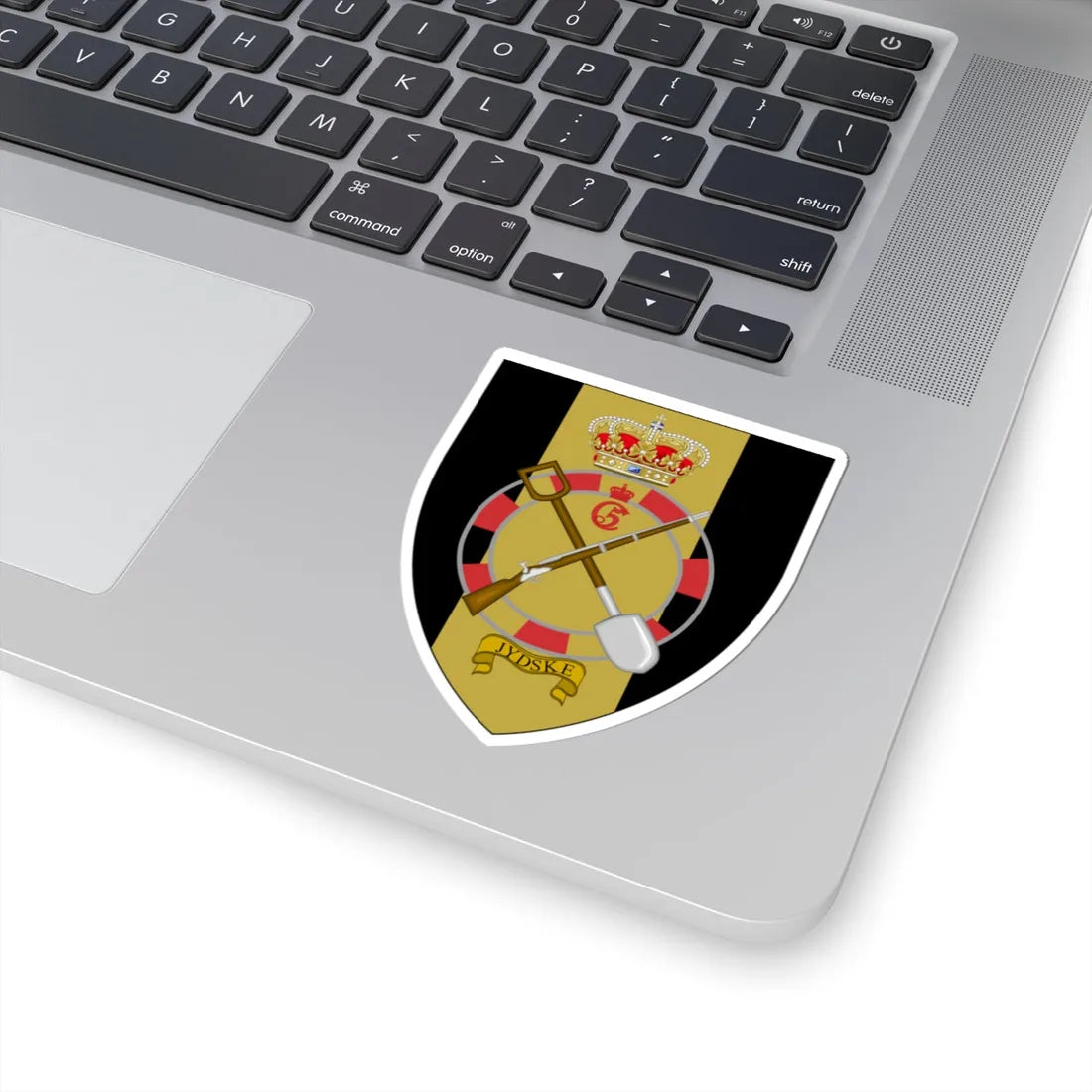 Coat of arms for the Jutlandic Engineer Regiment (Denmark) (Coat of Arms) STICKER Vinyl Kiss-Cut Decal - The Sticker Space