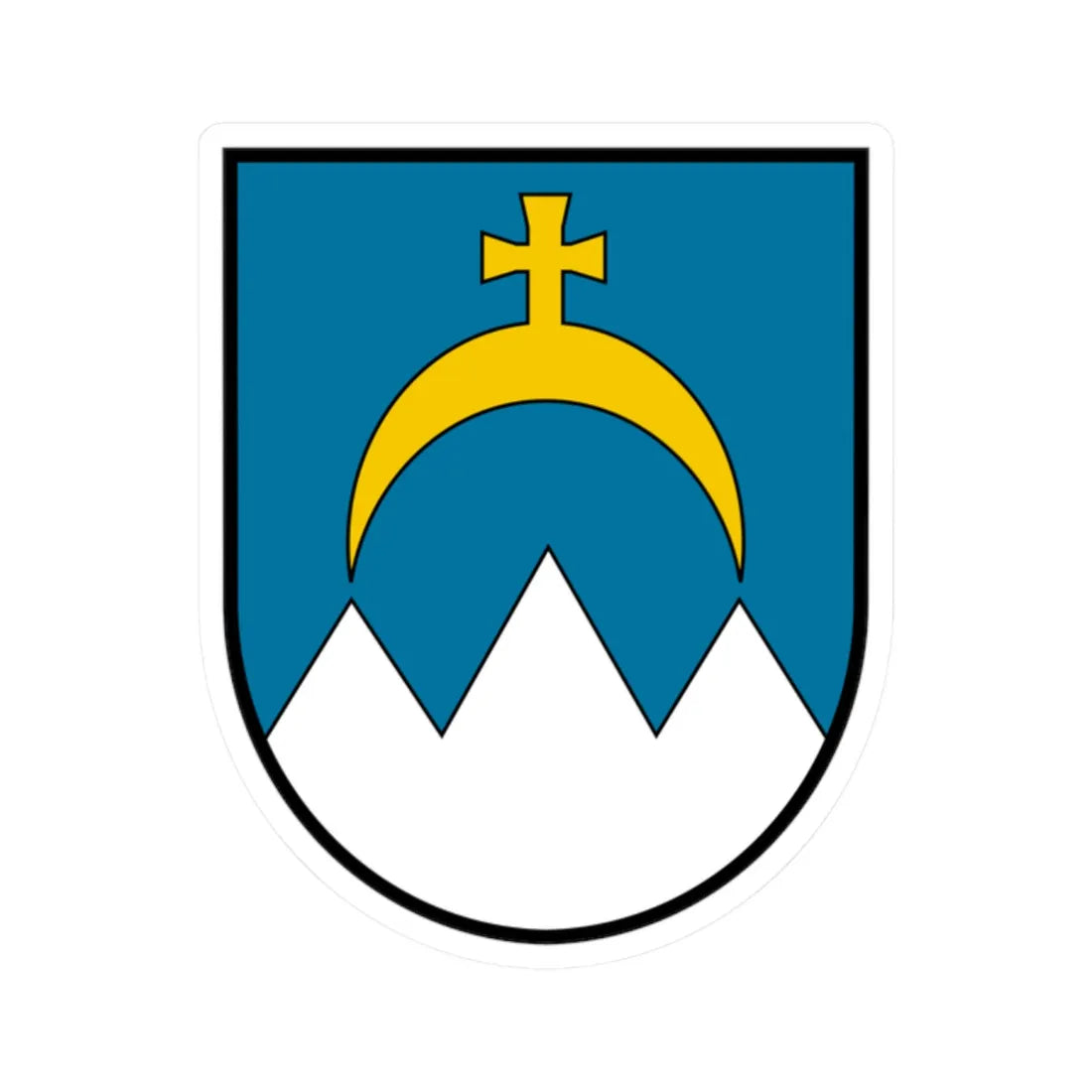 Coat of arms Hinterstoder (Austria) (Coat of Arms) STICKER Vinyl Kiss-Cut Decal 2 Inch White - The Sticker Space