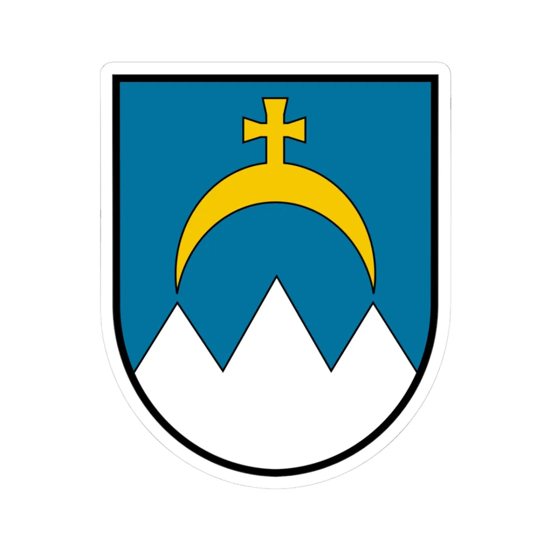 Coat of arms Hinterstoder (Austria) (Coat of Arms) STICKER Vinyl Kiss-Cut Decal 3 Inch White - The Sticker Space