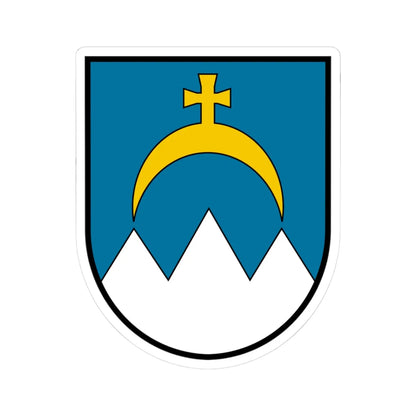 Coat of arms Hinterstoder (Austria) (Coat of Arms) STICKER Vinyl Kiss-Cut Decal 3 Inch White - The Sticker Space