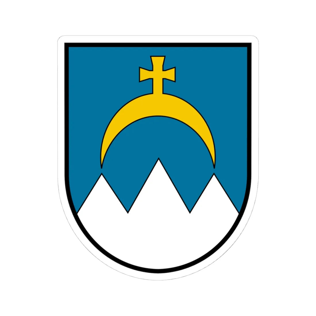 Coat of arms Hinterstoder (Austria) (Coat of Arms) STICKER Vinyl Kiss-Cut Decal 4 Inch White - The Sticker Space