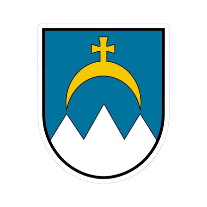 Coat of arms Hinterstoder (Austria) (Coat of Arms) STICKER Vinyl Kiss-Cut Decal 4 Inch White - The Sticker Space