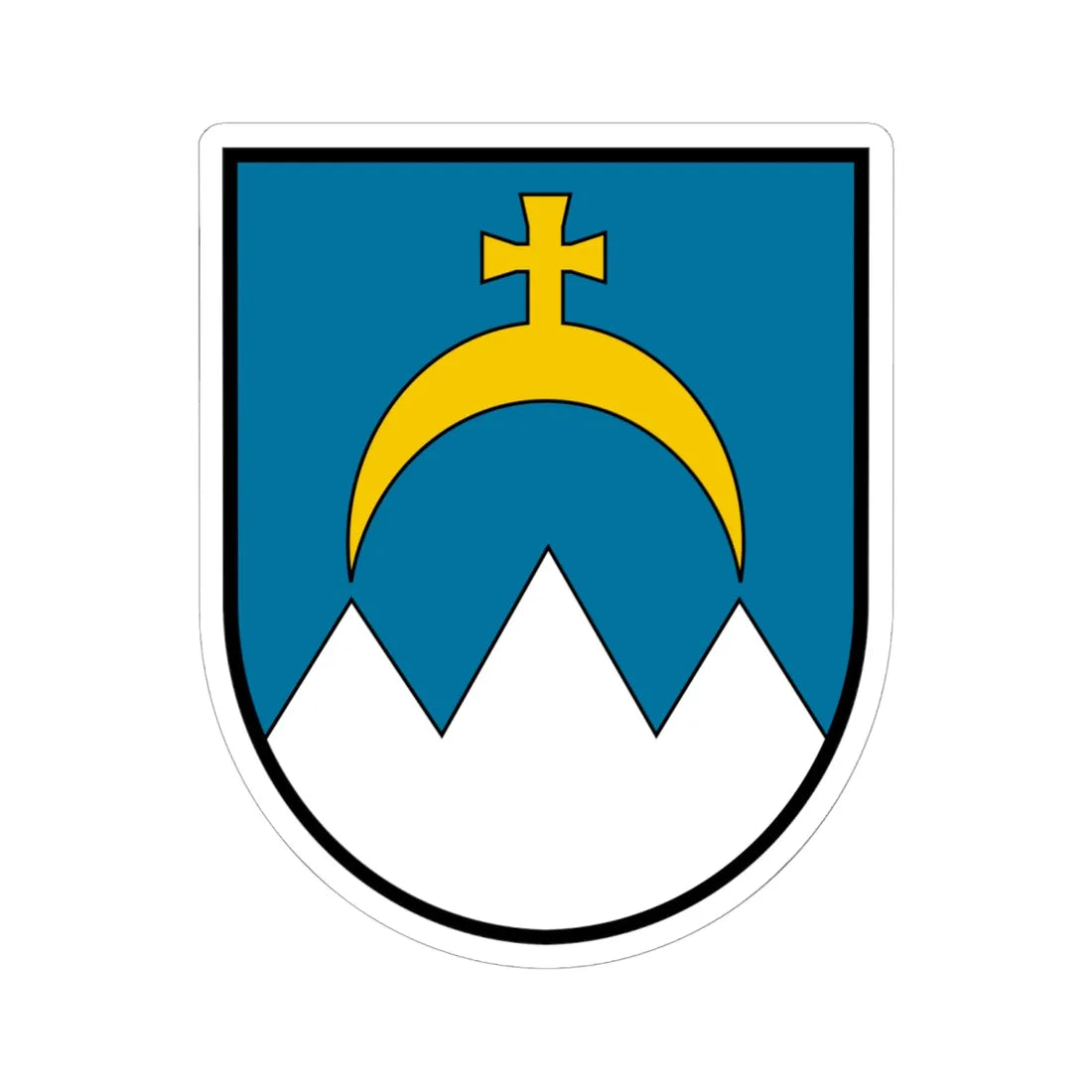 Coat of arms Hinterstoder (Austria) (Coat of Arms) STICKER Vinyl Kiss-Cut Decal 6 Inch White - The Sticker Space