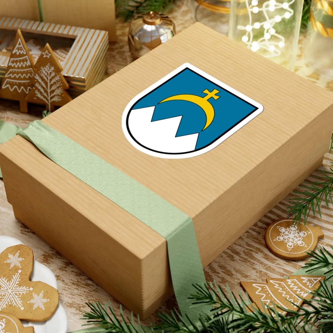 Coat of arms Hinterstoder (Austria) (Coat of Arms) STICKER Vinyl Kiss-Cut Decal - The Sticker Space