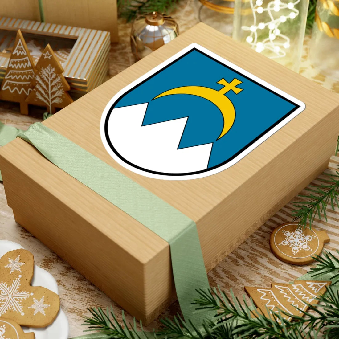 Coat of arms Hinterstoder (Austria) (Coat of Arms) STICKER Vinyl Kiss-Cut Decal - The Sticker Space