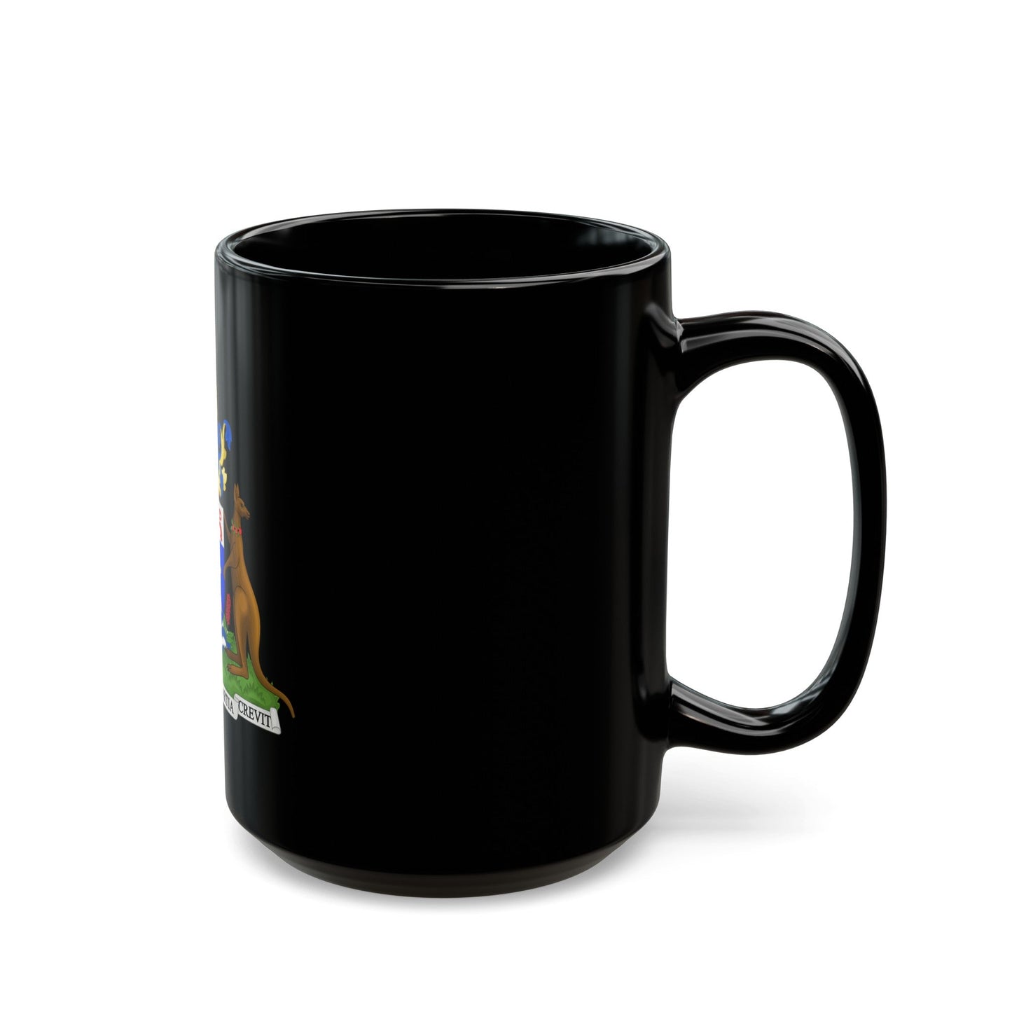 Coat of Arms Hobart Australia - Black Coffee Mug-The Sticker Space