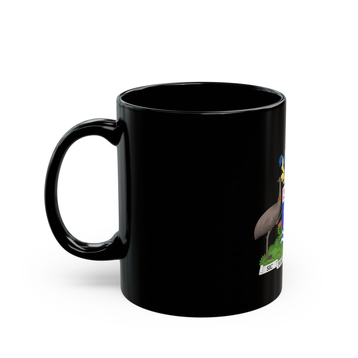 Coat of Arms Hobart Australia - Black Coffee Mug-The Sticker Space