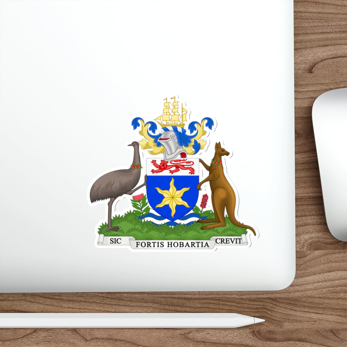 Coat of Arms Hobart Australia STICKER Vinyl Die-Cut Decal-The Sticker Space