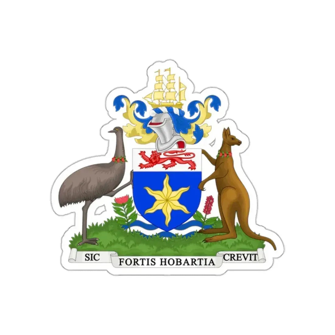 Coat of Arms Hobart Australia STICKER Vinyl Die-Cut Decal 2 Inch - The Sticker Space