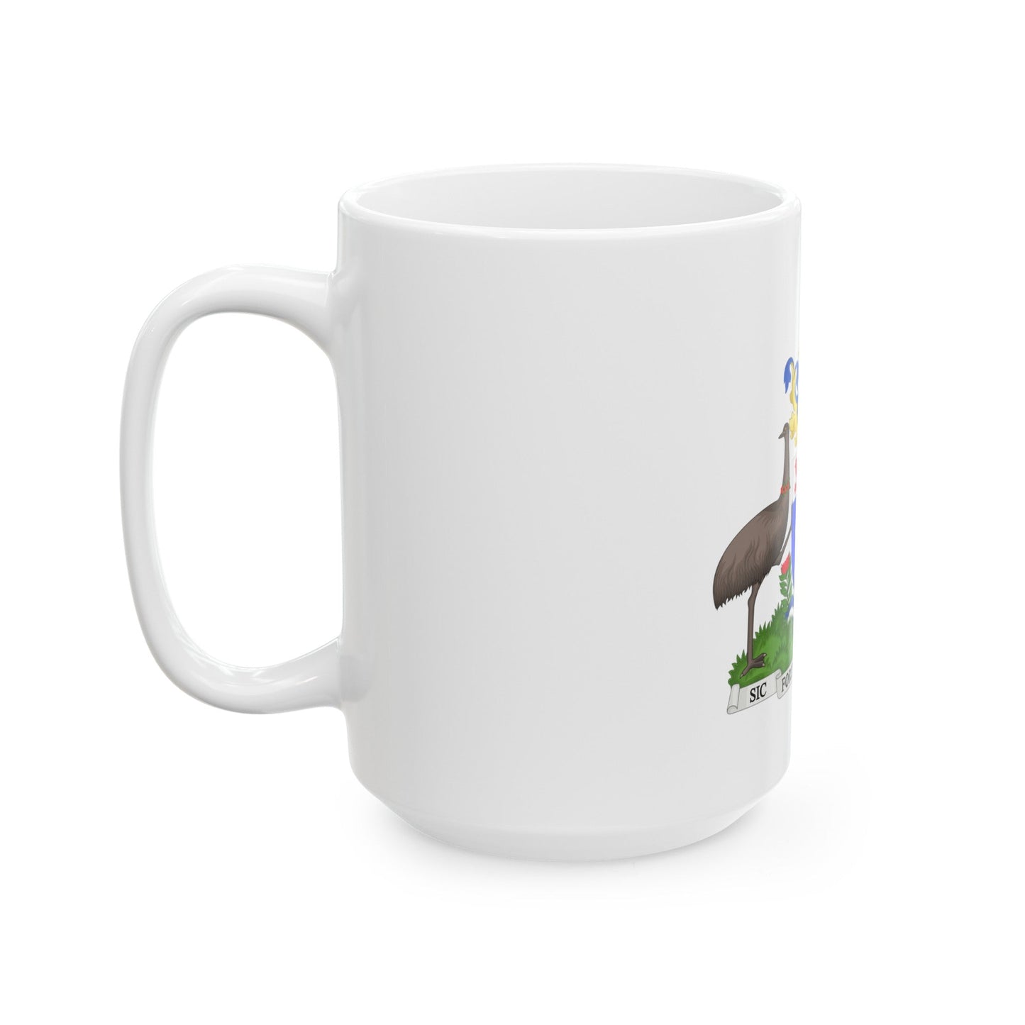 Coat of Arms Hobart Australia - White Coffee Mug-The Sticker Space