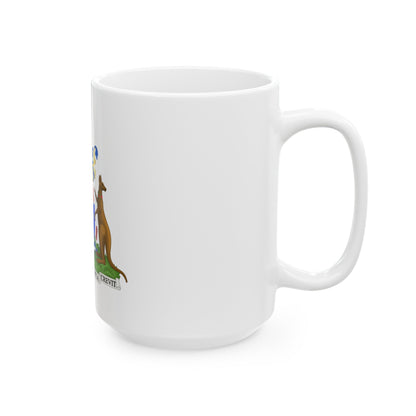 Coat of Arms Hobart Australia - White Coffee Mug-The Sticker Space