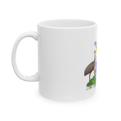 Coat of Arms Hobart Australia - White Coffee Mug-The Sticker Space