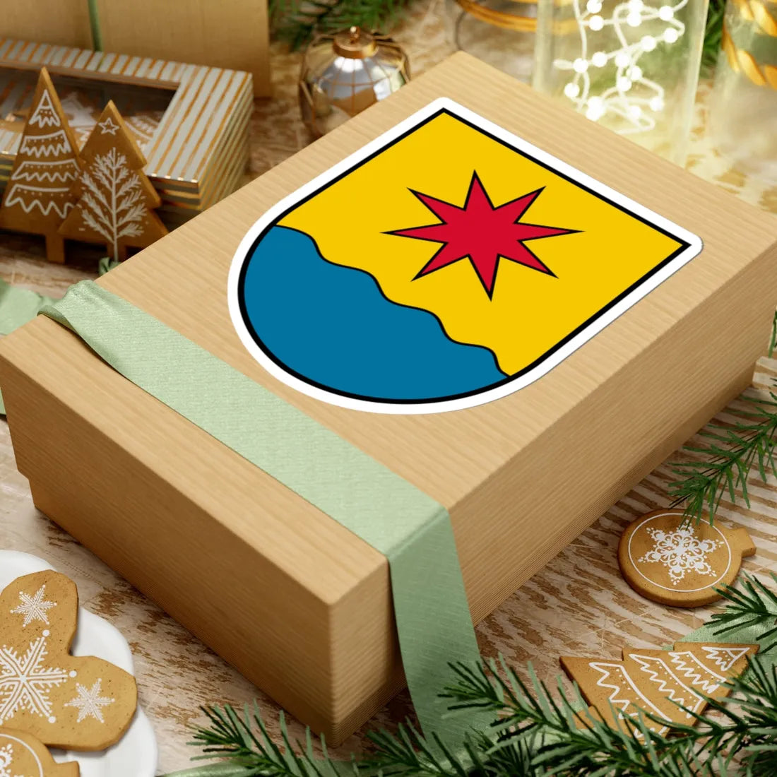 Coat of arms Hochburg-Ach (Austria) (Coat of Arms) STICKER Vinyl Kiss-Cut Decal - The Sticker Space