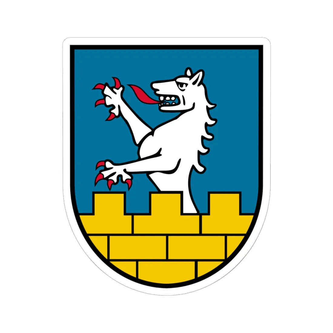 Coat of arms Kallham (Austria) (Coat of Arms) STICKER Vinyl Kiss-Cut Decal 6 Inch White - The Sticker Space