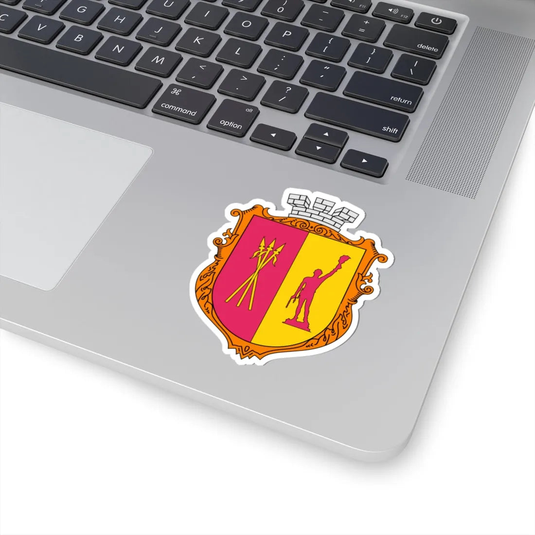 Coat of arms Kamianske (Ukraine) (Coat of Arms) STICKER Vinyl Kiss-Cut Decal - The Sticker Space