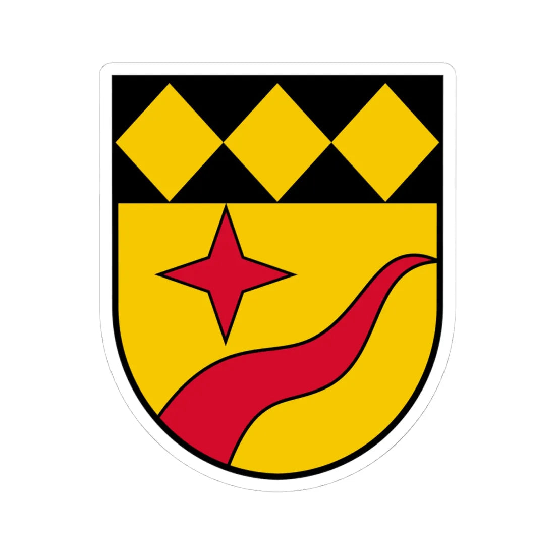 Coat of arms Kopfing (Austria) (Coat of Arms) STICKER Vinyl Kiss-Cut Decal 4 Inch White - The Sticker Space