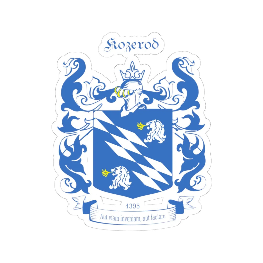 Coat of Arms Kozerod (Ukraine) (Coat of Arms) STICKER Vinyl Kiss-Cut Decal 4 Inch White - The Sticker Space