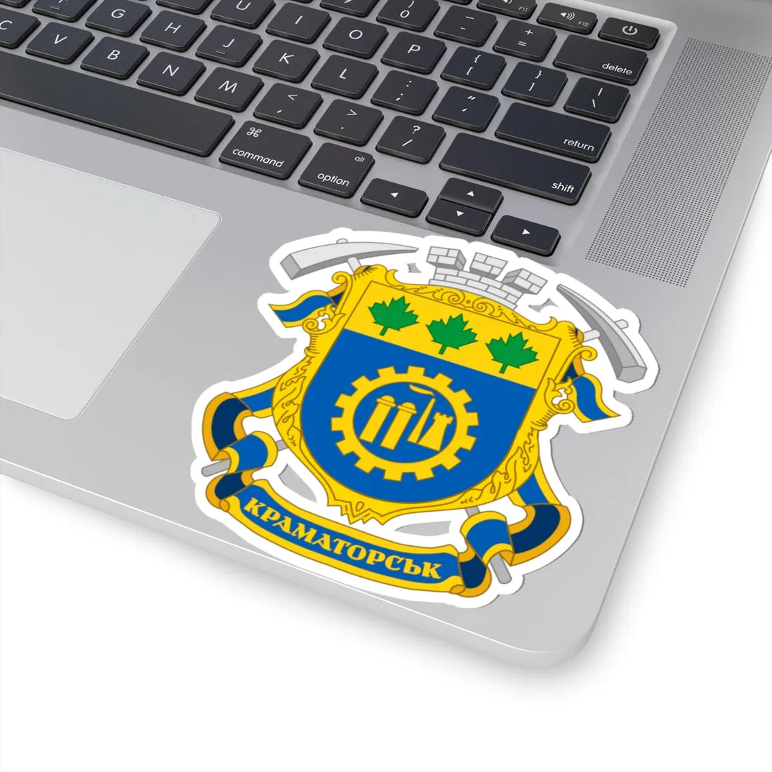 Coat of arms Kramatorsk (Ukraine) (Coat of Arms) STICKER Vinyl Kiss-Cut Decal - The Sticker Space