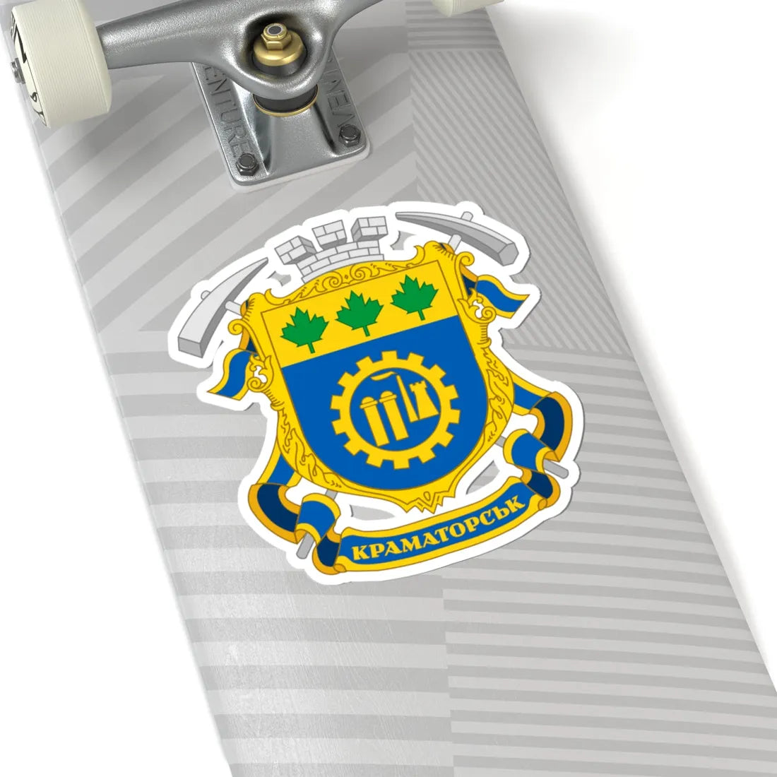 Coat of arms Kramatorsk (Ukraine) (Coat of Arms) STICKER Vinyl Kiss-Cut Decal - The Sticker Space
