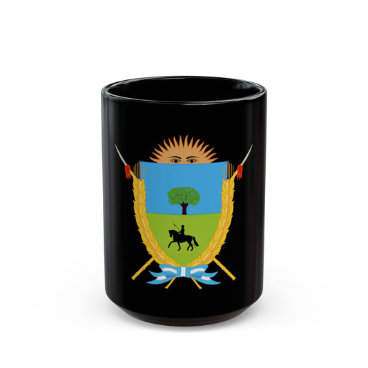 Coat of Arms La Pampa Argentina - Black Coffee Mug-15oz-The Sticker Space