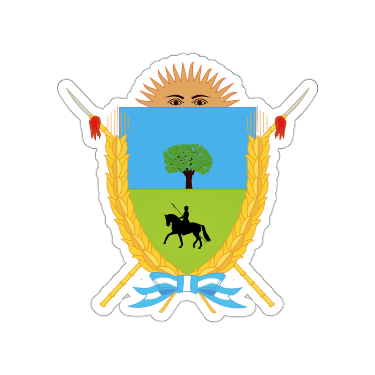 Coat of Arms La Pampa Argentina STICKER Vinyl Die-Cut Decal-White-The Sticker Space