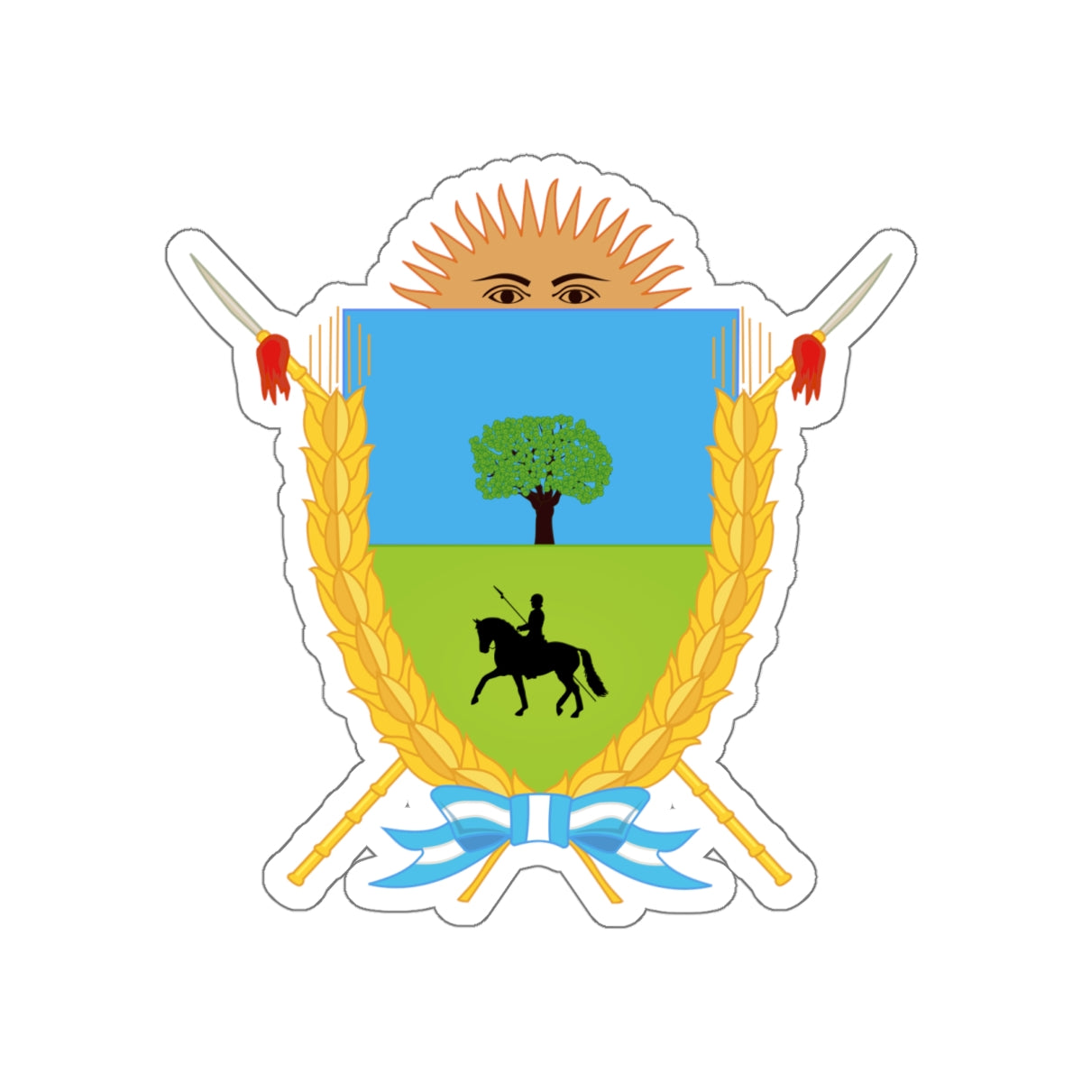 Coat of Arms La Pampa Argentina STICKER Vinyl Die-Cut Decal-White-The Sticker Space