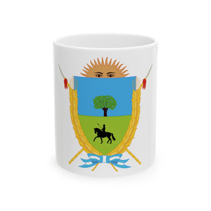 Coat of Arms La Pampa Argentina - White Coffee Mug-11oz-The Sticker Space