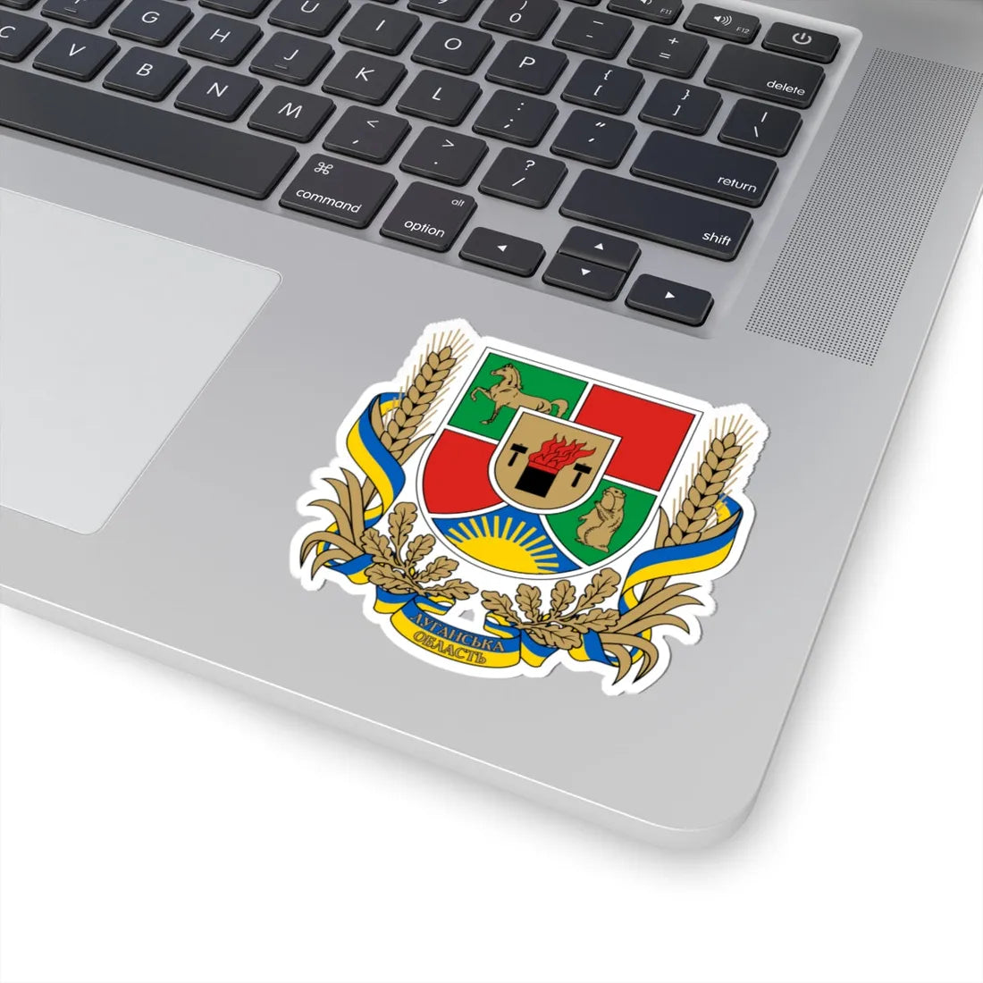Coat of Arms Luhansk Oblast (Ukraine) (Coat of Arms) STICKER Vinyl Kiss-Cut Decal - The Sticker Space