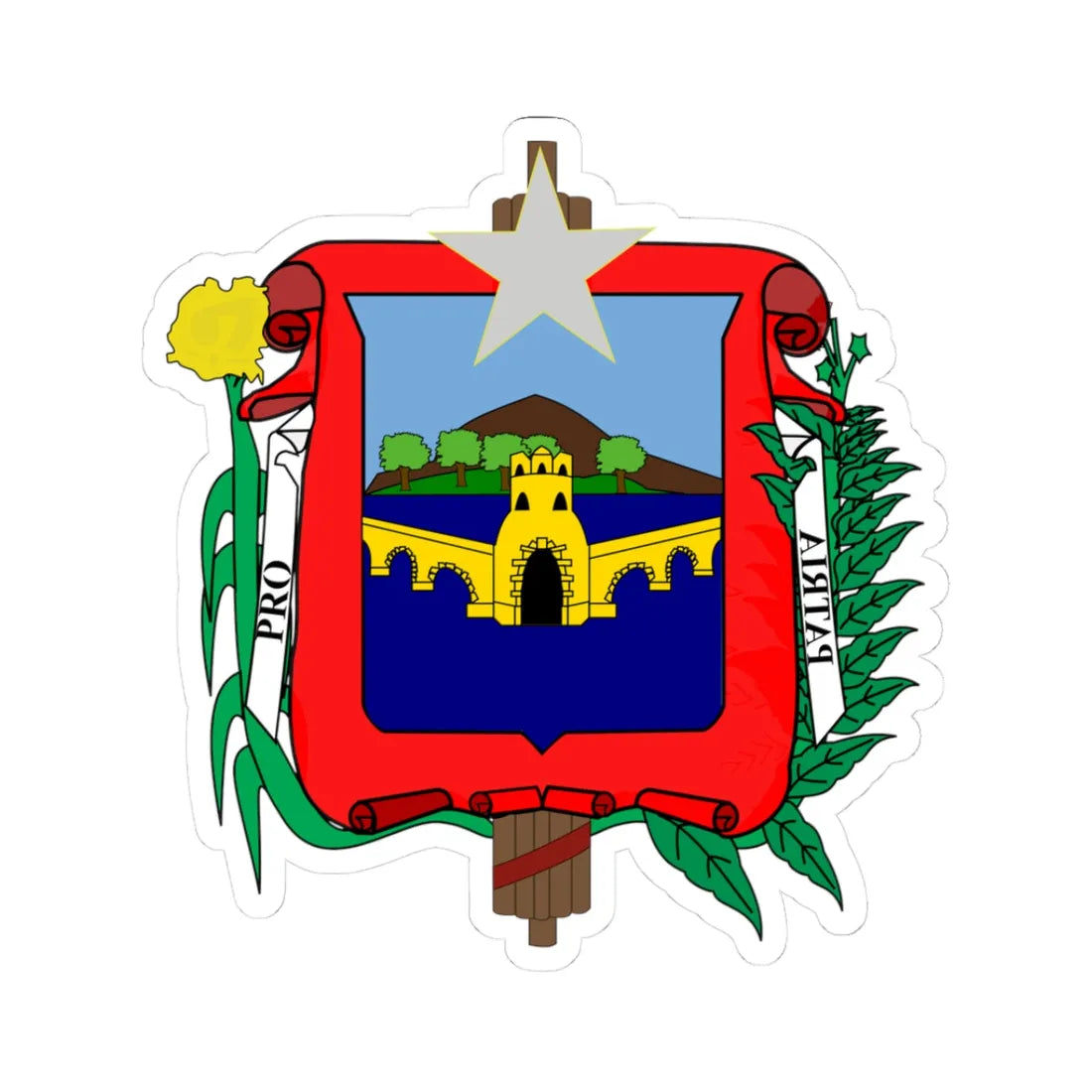 Coat of Arms Matanzas (Cuba) (Coat of Arms) STICKER Vinyl Kiss-Cut Decal 3 Inch White - The Sticker Space