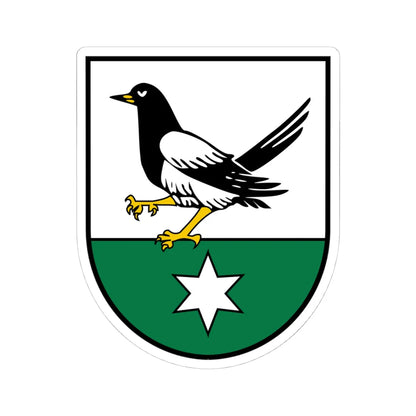 Coat of arms Meggenhofen (Austria) (Coat of Arms) STICKER Vinyl Kiss-Cut Decal 4 Inch White - The Sticker Space