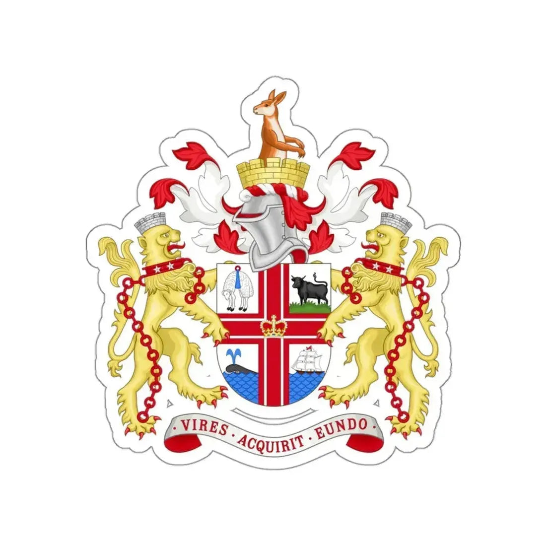 Coat of Arms Melbourne Australia STICKER Vinyl Die-Cut Decal 3 Inch - The Sticker Space