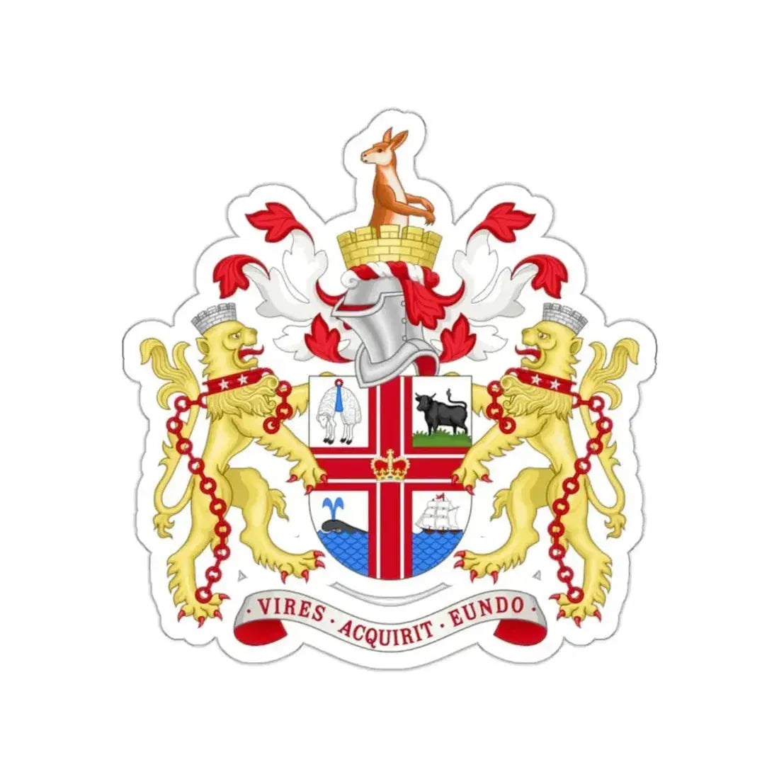 Coat of Arms Melbourne Australia STICKER Vinyl Die-Cut Decal - The Sticker Space