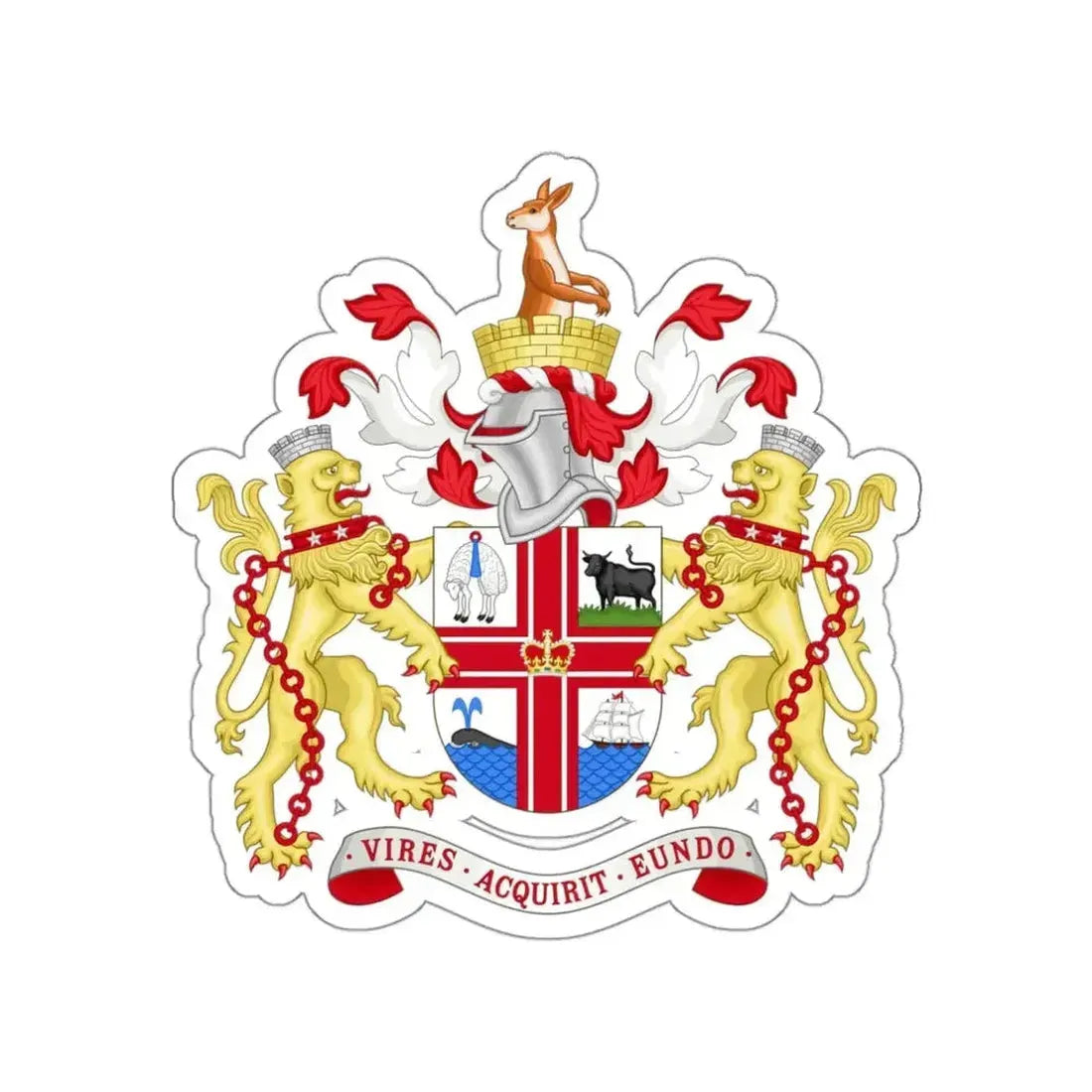 Coat of Arms Melbourne Australia STICKER Vinyl Die-Cut Decal - The Sticker Space