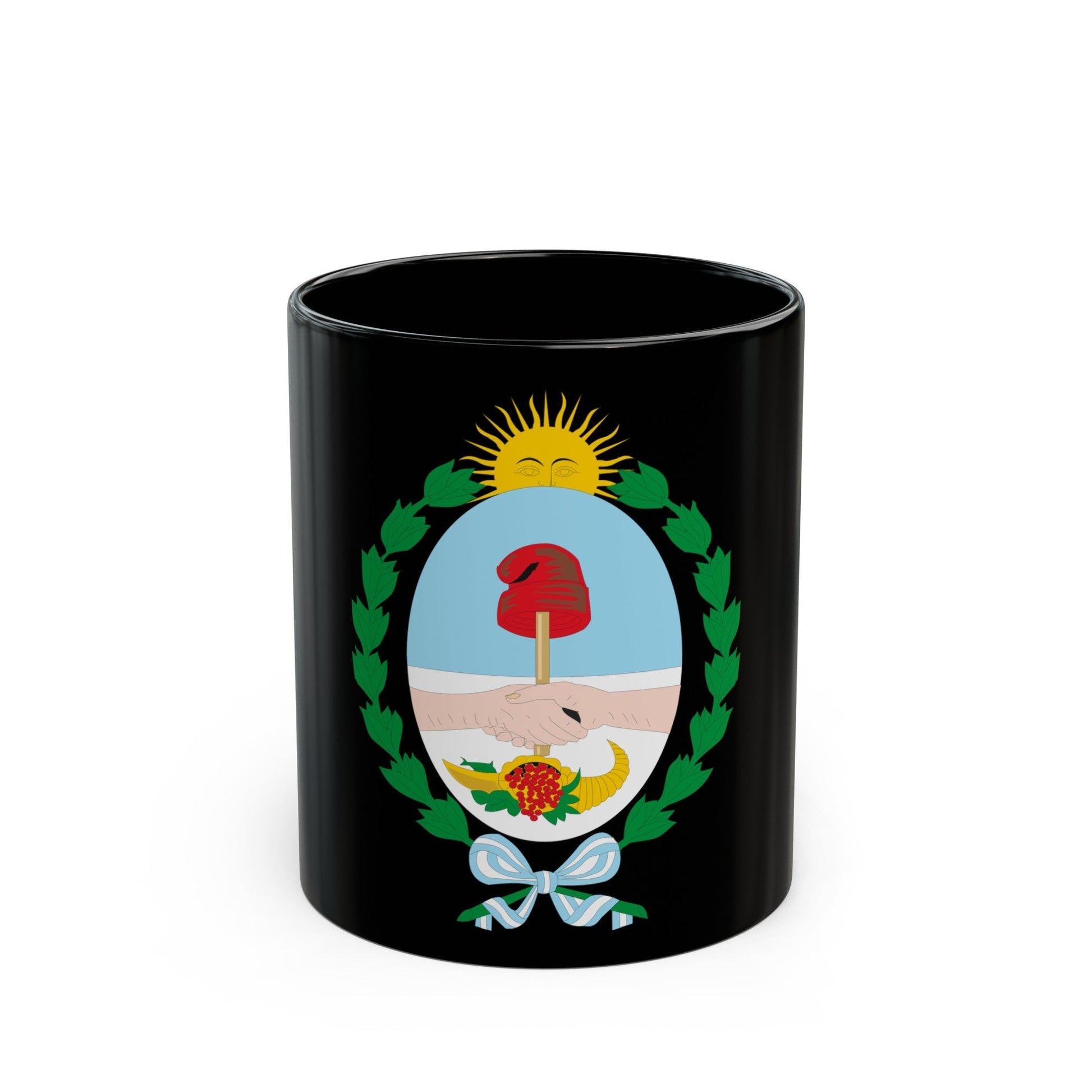 Coat of Arms Mendoza Argentina - Black Coffee Mug-11oz-The Sticker Space