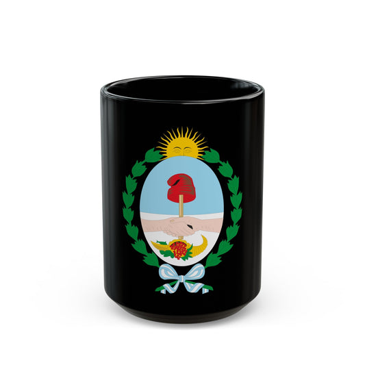 Coat of Arms Mendoza Argentina - Black Coffee Mug-15oz-The Sticker Space