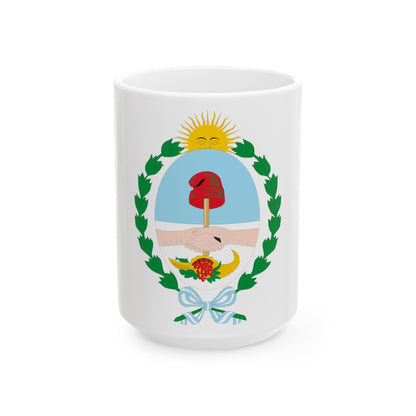 Coat of Arms Mendoza Argentina - White Coffee Mug-15oz-The Sticker Space