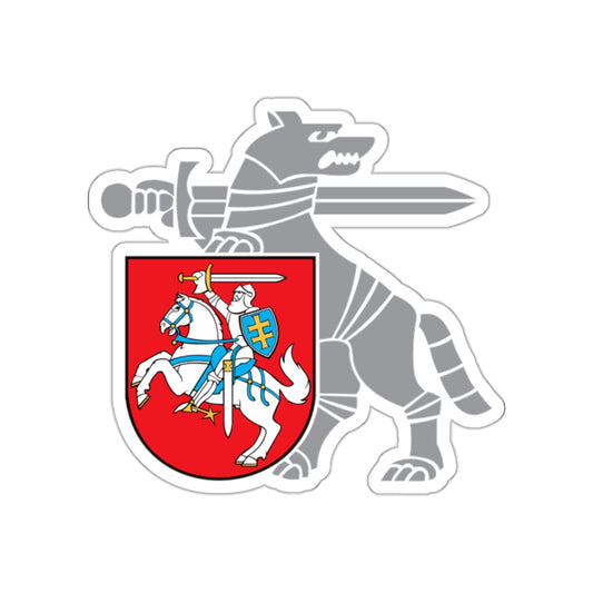 Coat of Arms Ministry of National Defence Lithuania STICKER Vinyl Die-Cut Decal-White-The Sticker Space