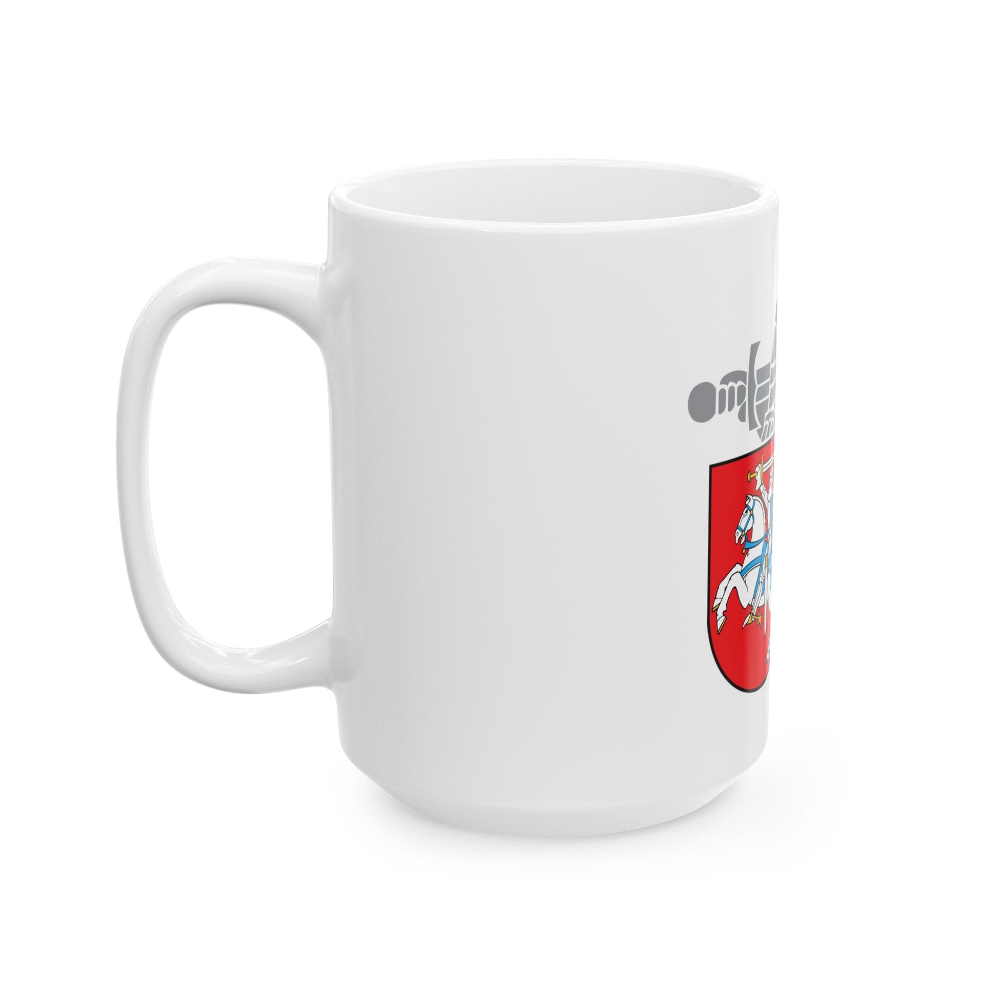 Coat of Arms Ministry of National Defence Lithuania - White Coffee Mug-The Sticker Space