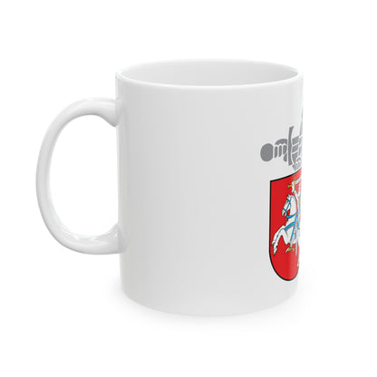 Coat of Arms Ministry of National Defence Lithuania - White Coffee Mug-The Sticker Space