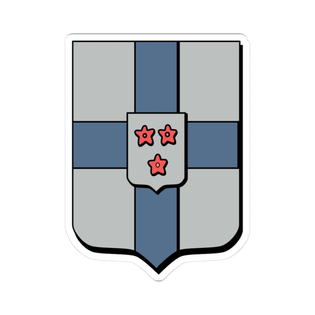 Coat of arms moregem (Belgium) (Coat of Arms) STICKER Vinyl Kiss-Cut Decal 3 Inch White - The Sticker Space