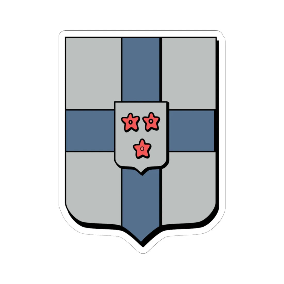 Coat of arms moregem (Belgium) (Coat of Arms) STICKER Vinyl Kiss-Cut Decal 6 Inch White - The Sticker Space