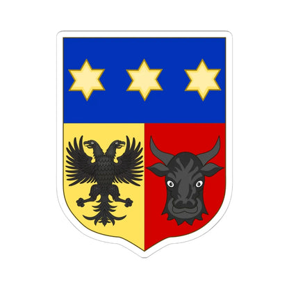 Coat of Arms Moruzi (Algeria) (Coat of Arms) STICKER Vinyl Kiss-Cut Decal 6 Inch White - The Sticker Space