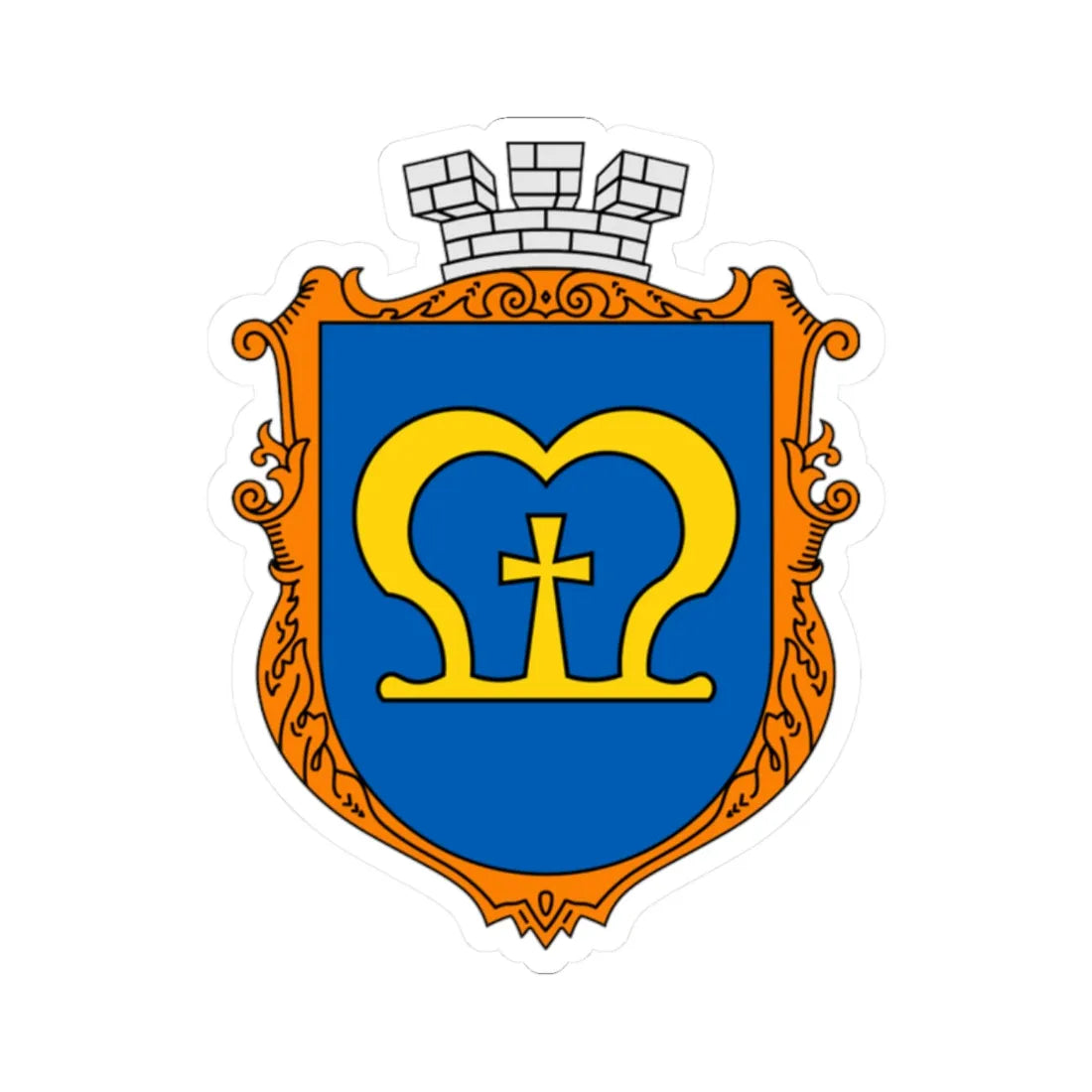 Coat of arms Mostyska (Ukraine) (Coat of Arms) STICKER Vinyl Kiss-Cut Decal 2 Inch White - The Sticker Space