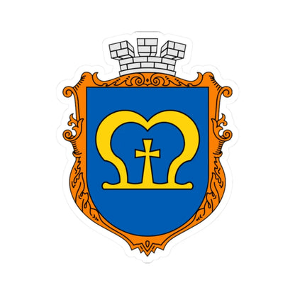 Coat of arms Mostyska (Ukraine) (Coat of Arms) STICKER Vinyl Kiss-Cut Decal 2 Inch White - The Sticker Space