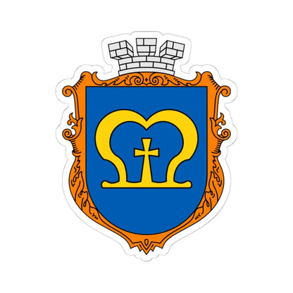 Coat of arms Mostyska (Ukraine) (Coat of Arms) STICKER Vinyl Kiss-Cut Decal 6 Inch White - The Sticker Space