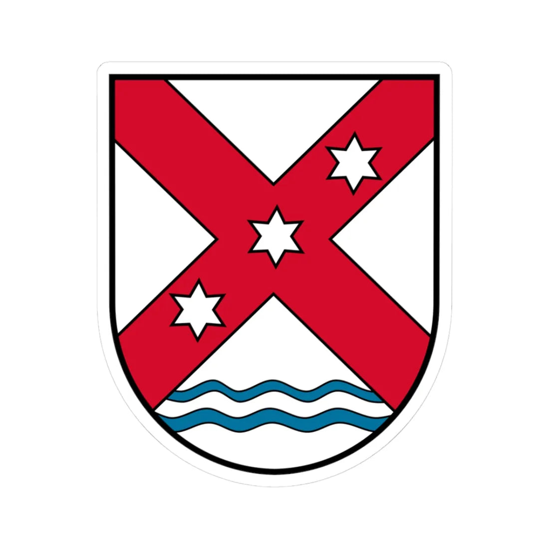 Coat of arms Niederkappel (Austria) (Coat of Arms) STICKER Vinyl Kiss-Cut Decal 3 Inch White - The Sticker Space