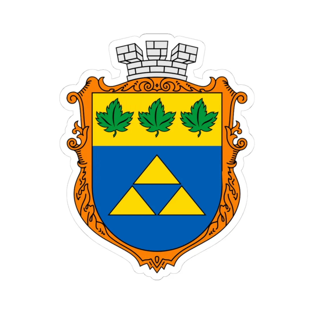 Coat of arms Novoyavorivsk (Ukraine) (Coat of Arms) STICKER Vinyl Kiss-Cut Decal 3 Inch White - The Sticker Space