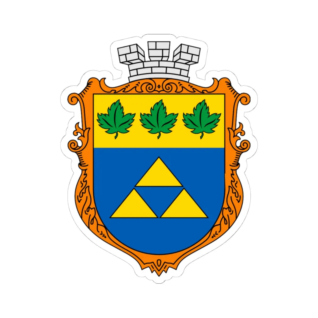 Coat of arms Novoyavorivsk (Ukraine) (Coat of Arms) STICKER Vinyl Kiss-Cut Decal 4 Inch White - The Sticker Space